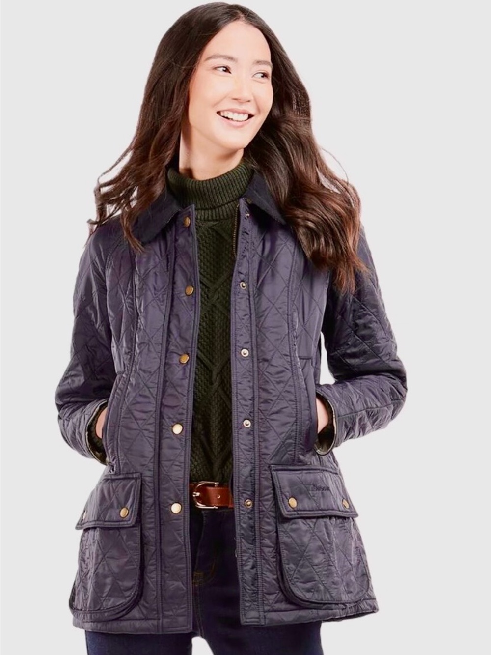 Barbour Beadnell Quilted Navy Women's Jacket